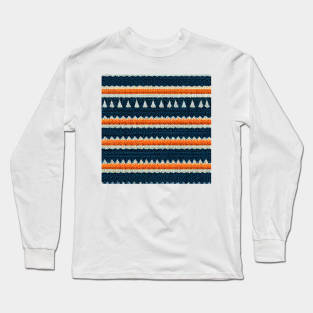 Colorful striped design knitted Long Sleeve T-Shirt